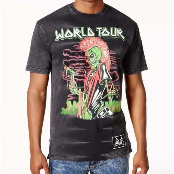 Reason World Tour Men’s T-Shirt Size Small Black Distressed Graphic Band Tee - Picture 4 of 12